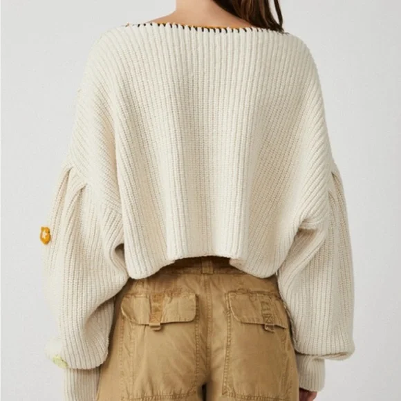 Free People Multicolor Crochet Sweater - Picture 3 of 5